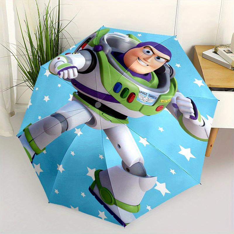 Buzz Lightyear,Space Ranger Automatic Opening and Closing Umbrella - 8-rib Folding Design, Lightweight and Portable, Suitable for Daily Busi
