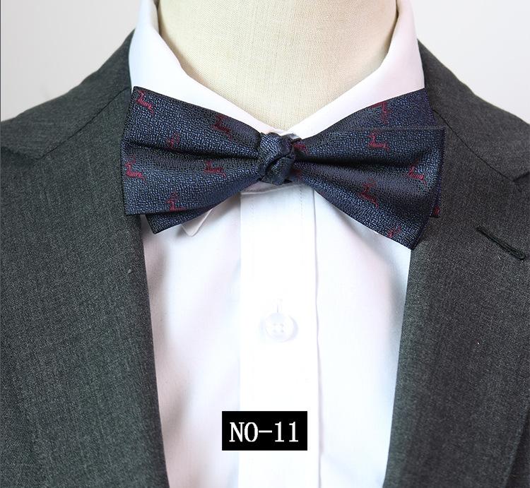 Узор Галстук-бабочка Мужской Банкетный Деловой Свадебный Жених Друг Жениха Джентльменский Костюм Студия Бордовый Темно-синий Бабочка