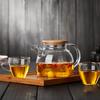 Чайник стеклянный Pokaro, термостойкий, ударопрочный, прозрачный стеклянный чайник, круглой формы, идеально подходит для черного чая, зеленого чая, фруктового чая, листового чая