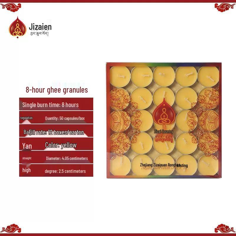 Лампада-лотос из топленого масла для подношения Будде - Доступна с длительностью горения от 1,5 до 24 часов