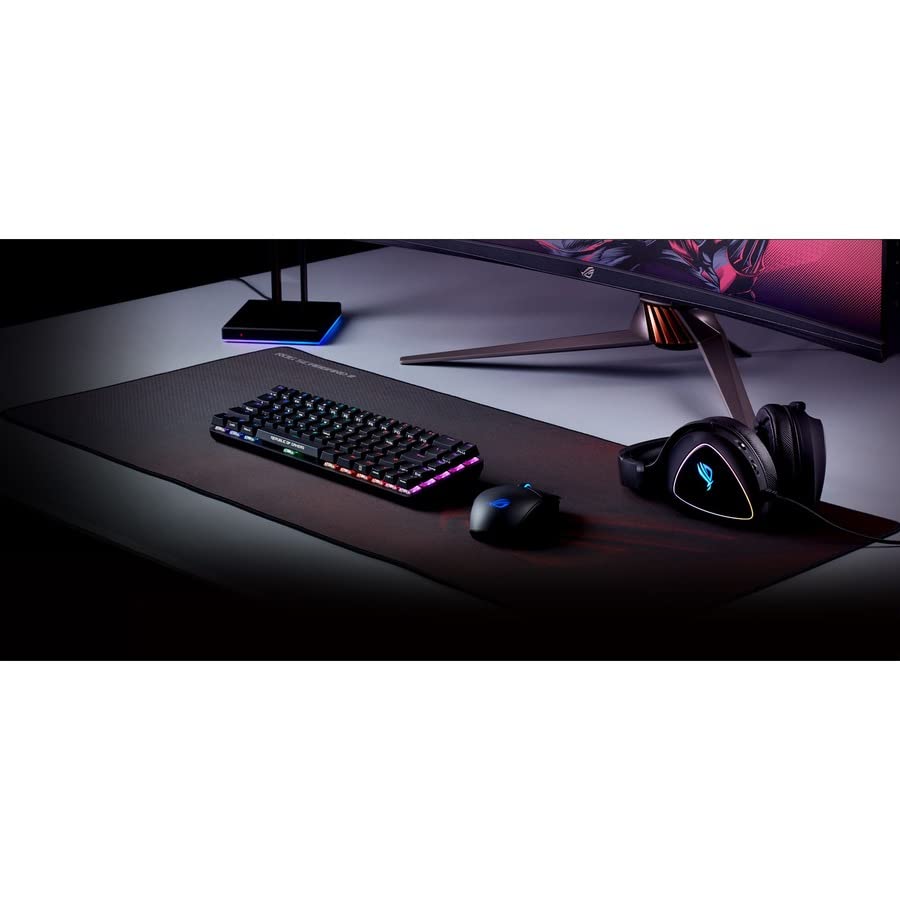 Asus ROG Scabbard II Игровой коврик для мыши Сверхплоский коврик для мыши - Большой, Нанопокрытие, отталкивающее пятна, Устойчивая к истиранию прострочка, Нескользящий