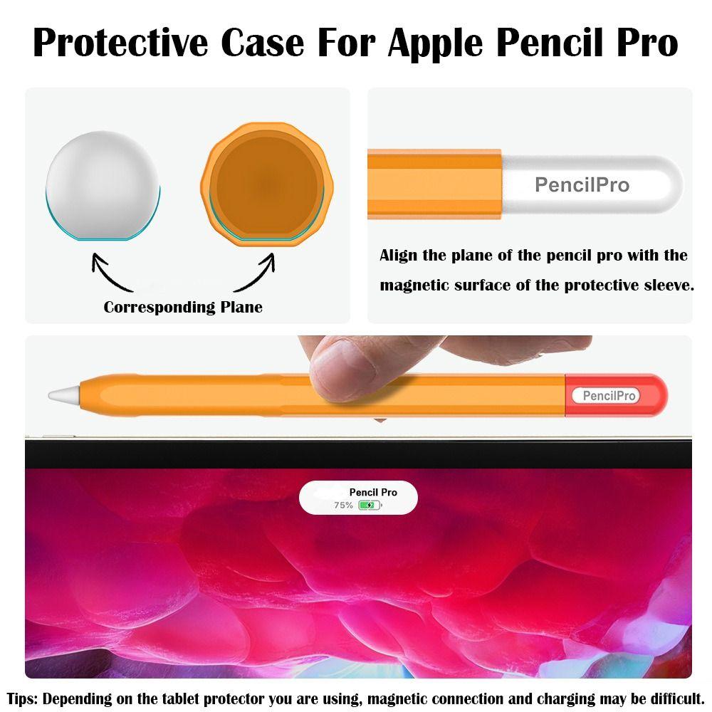 Shockproof Tablet Pencil Case Anti Slip Pencil Protective Shell for Apple Pencil Pro