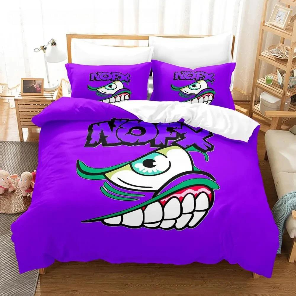 New Nofx Rock Band Bedding Set Single Twin Full Queen King Size Bed Set Adult Boy Bedroom Duvet cover Sets 3D Anime