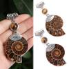 Stone Beads Natural Spiral Pattern Ammonite Fossil Stone Pendant Cabochon Conch Shell Stone Pendant