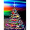 5d Diamond Painting Christmas Tree Mosaic Wall Art Full Round Diamond Embroidery Landscape Home Decor Needlework 30x40cm/12x16inch