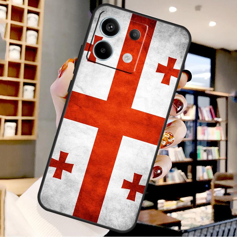 Georgia Flag For Xiaomi Redmi Note 14 Pro 12 11 9 10 13 15 Pro Plus Case For Redmi 15 10C 12C 13C 14C 15C