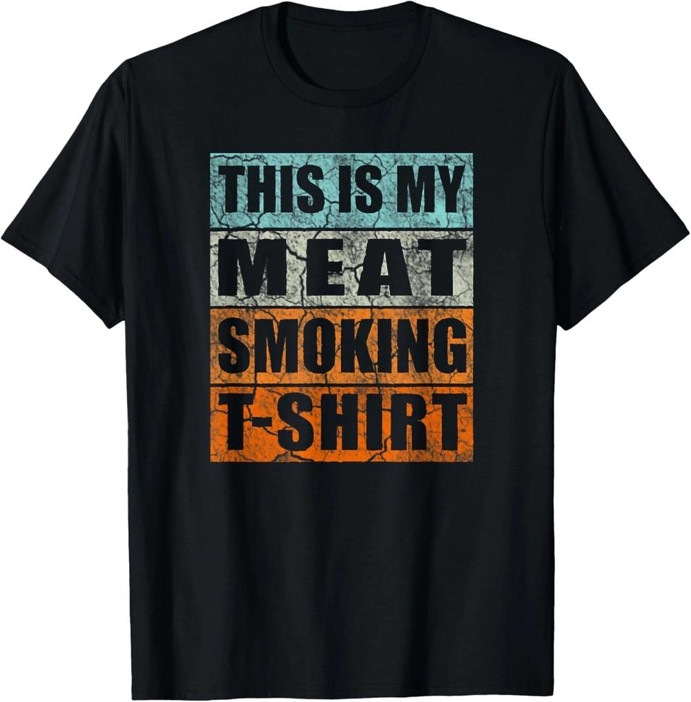 BBQ Smoker Themed Retro - Vintage My Meat Smoking T- Shirt