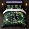 Green Day Print 3Pcs Bedding Set Duvet Cover With Two Pillowcases Soft Bed Linen For Household Bedroom