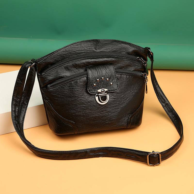 Сумка-ведро из мягкой кожи, женская сумка, новая летняя модная модная сумка через плечо, женская маленькая сумка на одно плечо среднего возраста