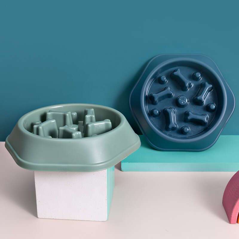 Миска для медленной еды для домашних животных, кормушка против удушья, полипропиленовая пластиковая миска для посуды, домашняя тарелка для еды собак, принадлежности для кормления, предотвращающие глотание