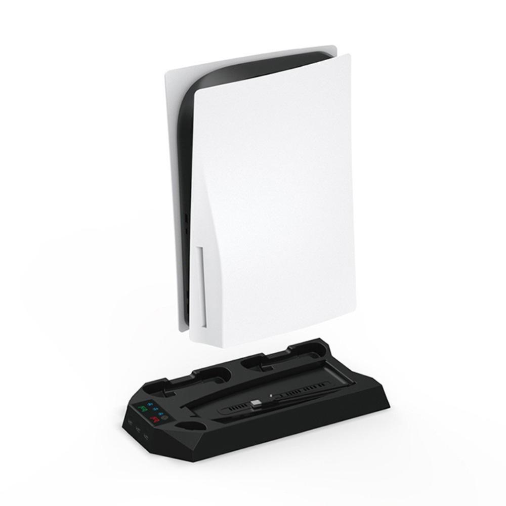 Охлаждающий вентилятор, зарядная станция, база с зарядным устройством для двух контроллеров, 3 USB-концентратора, подставка, держатель гарнитуры для PS5, аксессуары