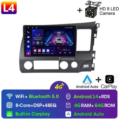 Android Car Radio Multimedia для Honda Civic RHD 2005 - 2012 Мультимедийный проигрыватель 2 Din Правый руль Навигация GPS Carplay DVD