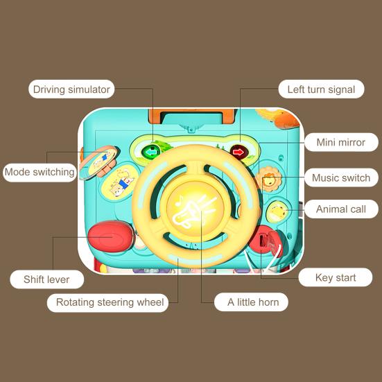 Toddler Six-sided Busy House with LED Light Fine Motor Skills Multi-functional Kids Sensory