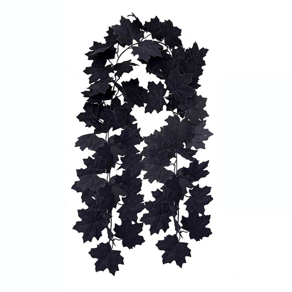 Autumn Color Rattan Lifelike Plant Simulation Maple Leaf Hanging Wreath Fall Maple Leaves Garland