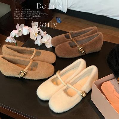 Семья Судинг! Виноградная мама имеет тот же балетный однословный ремень для увеличения высоты туфель Мэри Джейн для женщин на осень и зиму