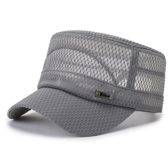 Beach Hat Flat Top Large Brim Full Mesh Casual Adjustable Buckle Casual Breathable Sunscreen Military Hat Outdoor Activities