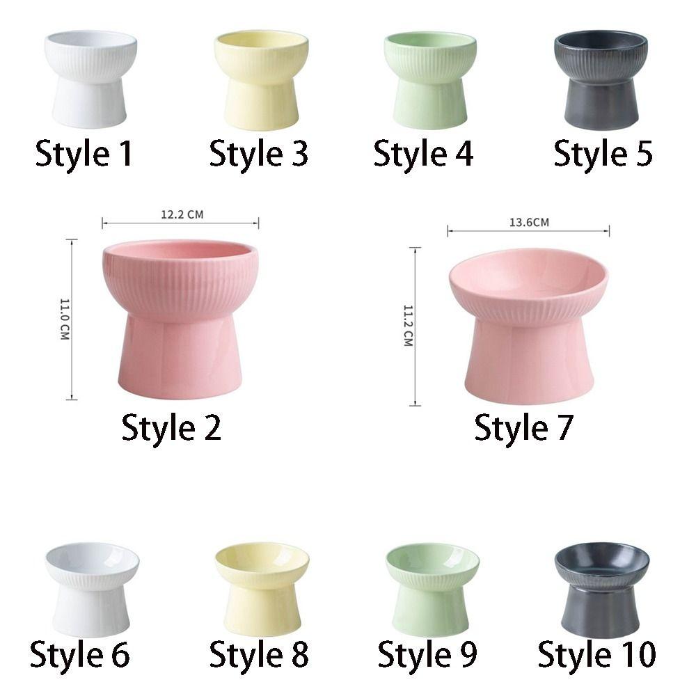 Творческая миска для домашних животных с высокой ножкой, керамическая поилка для домашних животных, кормушка для собак, защита шеи