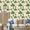 Bright flowers with leaves background wallpaper for living room and bedroom 50x1000
