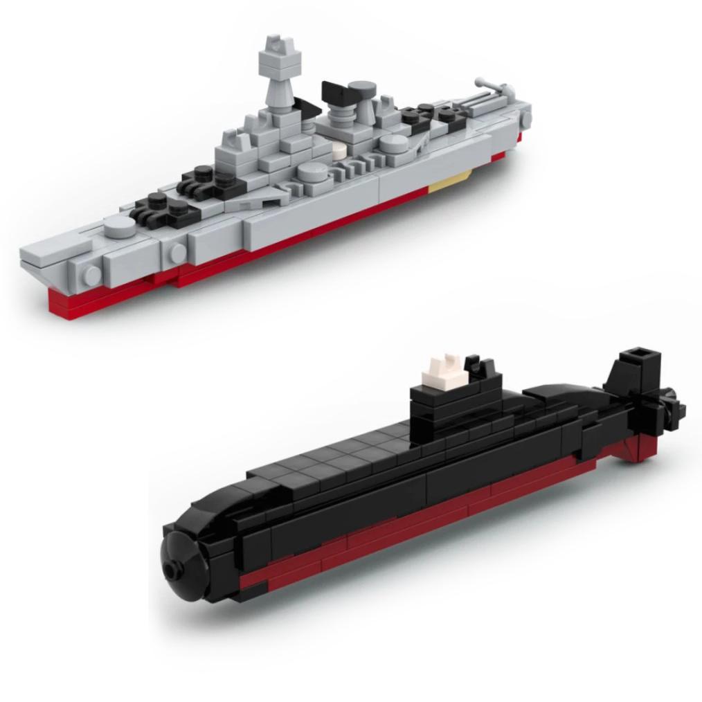MOC Мини Военный Корабль Строительные Блоки Подводная Лодка Солдаты Авианосец Корабль Лодка Кирпичики Игрушки Подарок Для Мальчиков