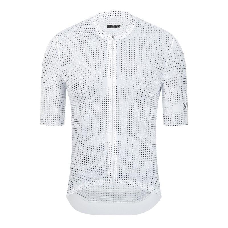 Mens Cycling Short Sleeve Jersey Breathable Quick-Dry Star Print Bike Sport Top Base Layer