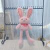 Pulling Ears Rabbit Plush Toy Bag Pendant Bunny Doll Children Keychain Gifts