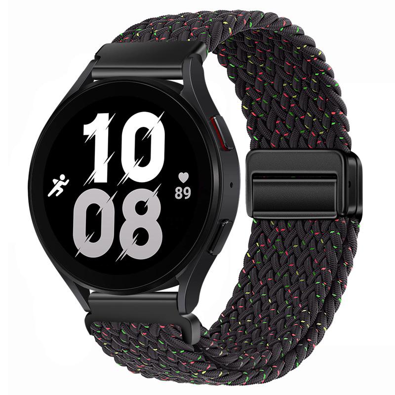 Плетеная нейлоновая петля 20 мм 22 мм для Samsung Galaxy Watch 6 5 4 3 Amazfit GTR4 Магнитный браслет Huawei Watch 4/3/GT3 Pro Ремешок