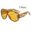 2026 Oversized One-Piece Aviator Sunglasses for Women Integrated Lens Sun Glasses Unisex Retro Shades UV400 Protection Eyewear