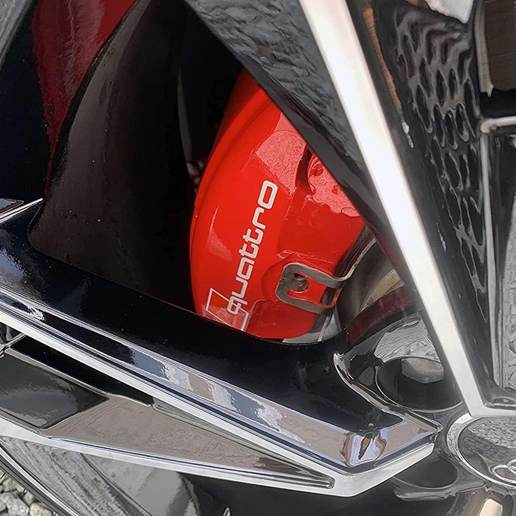 LEAUNGYOO Caliper Sticker Brake Caliper Cover Brake Caliper Sticker Waterproof High Temperature Cool White (White, Q)