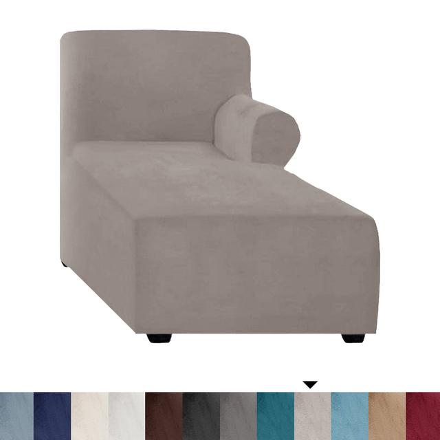 Мягкий бархатный чехол для шезлонга L-образной формы, эластичные съемные чехлы для дивана, нескользящие чехлы для дивана, защитные чехлы для левой или правой стороны