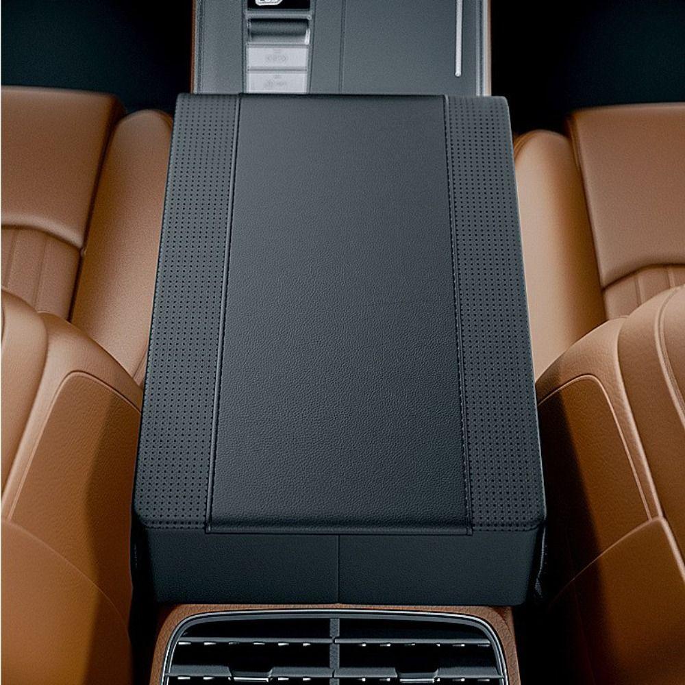 Leather Booster Pad Universal Armrest Storage Pad Accessories Car Armrest  Pad