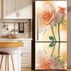 34Style Flower Fridge Stickers Refrigerator Cover Door Landscape Plant Sea Vinyl Self Adhesive Kitchen Furniture Decor Wrap Freezer Sticker DIY