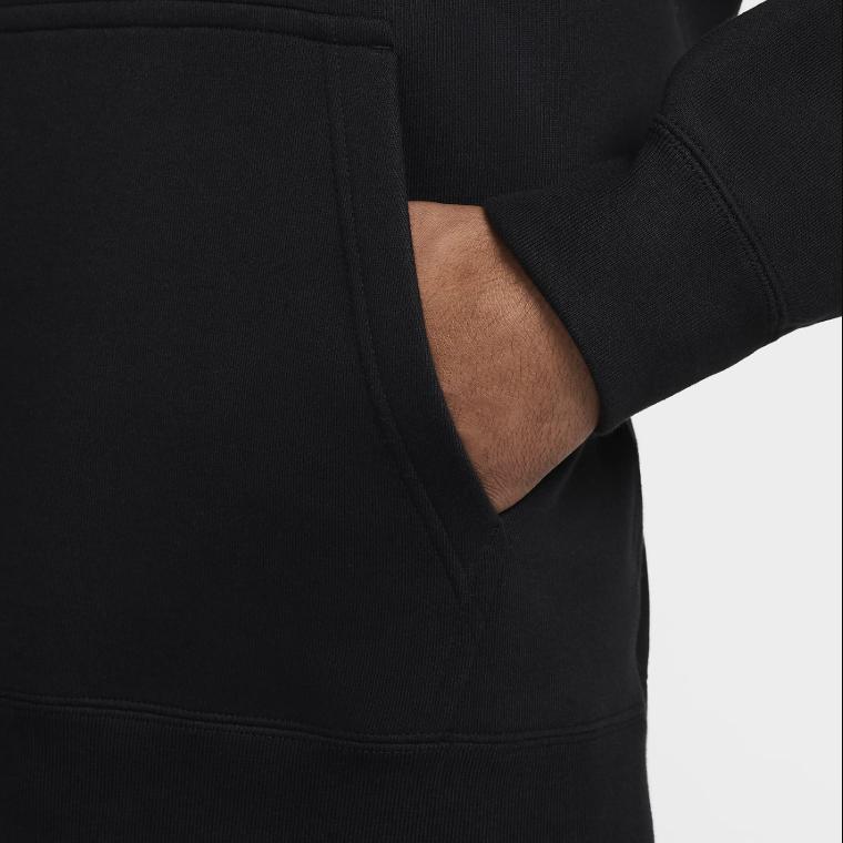 Nike Solo Swoosh Comfortable Soft Loose Hoodie Men Hoodies Black Peacock HQ4181-010