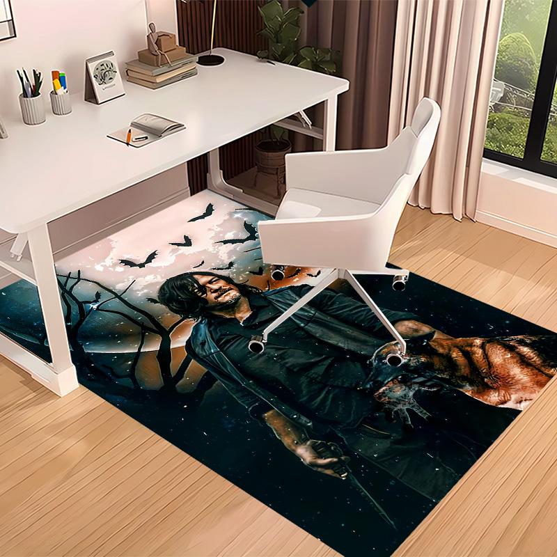 The Walking Dead Daryl Dixon1 Printed Absorbent Washable Carpet, Non-Slip Bathroom Mats, Kitchen Rugs, Yoga Mat,Living Room Entrance, Camping Picnic R