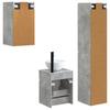 Bathroom Furniture Set 3 pcs Concrete Grey 33 x 34.5 x 160 cm
