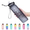 Бутылка для воды 1 л, градиентный цвет, мотивирующая спортивная бутылка для воды с маркером времени, герметичная чашка для офиса, спортзала, кемпинга на открытом воздухе
