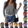 Women's Fashion Button Knit Cardigan Sweater Solid Color Long Sleeve Top