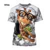 3D Print Cartoon Giraffes Pattern T Shirt For Men Short Sleeve Cute Animal Tshirt Kids Tops Casual Mens Oversized Tee Streetwear