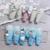 10Pcs Nail Art Charms Shiny DIY Manicure Nail Tips Accessory Love Heart Rhinestone Bow Nail Decoration for Nail Salon