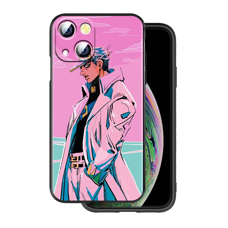 Чехол для Apple iPhone 14 13 12 11 SE XS XR X 7 8 6 mini Plus Pro MAX 2020 с изображением аниме-мультфильма JoJo Jotaro Kujo
