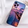 Летний Арт Майами Флорида Чехол для Телефона Для iPhone 16,15,17,14,13,12,11 Plus,Pro Max,XS,X,XR,SE,Mini,8,7 Мягкий Силиконовый Черный Чехол