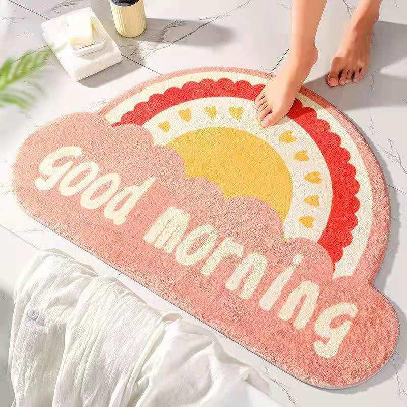 Cartoon Soft and Thick Imitation Cashmere Carpet Door Mat Dirt Resistant Wear-resistant Carpet Non-slip Absorbent Mat