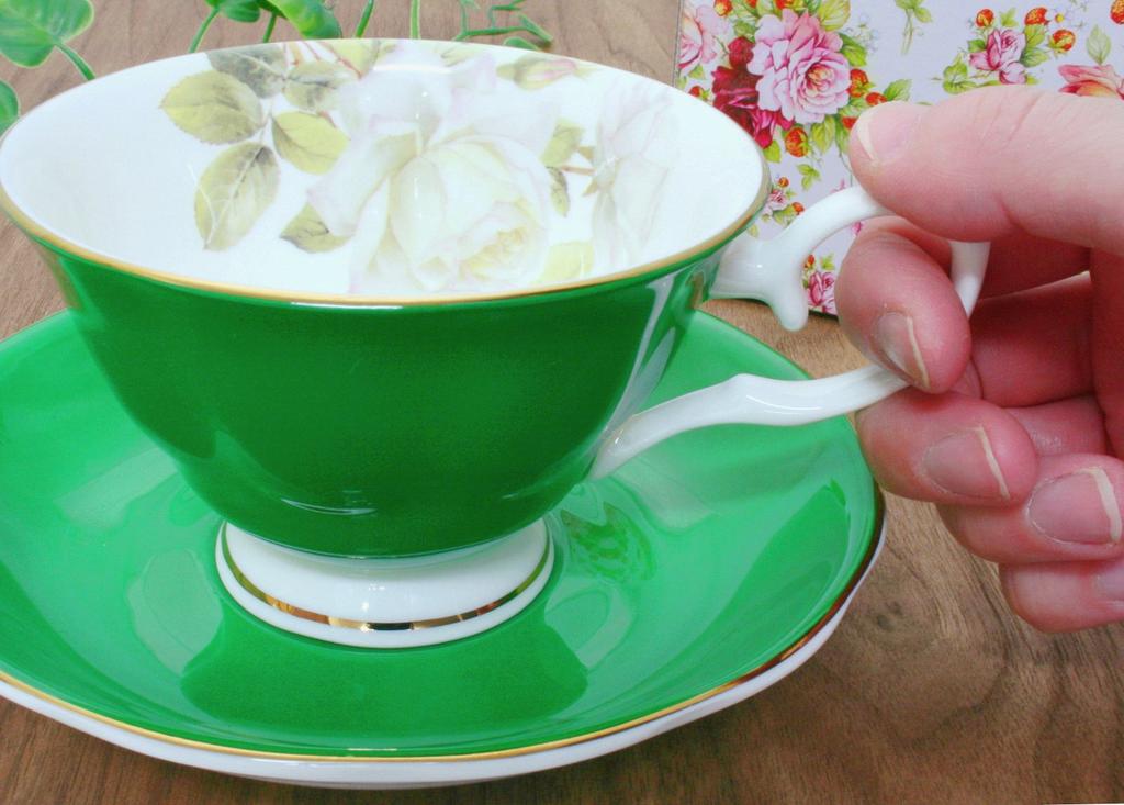 Royal Arden Bone China Cup & Saucer, 240ml, Rose Pattern, Pink, 37138