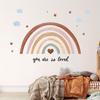 1Pc Cartoon Heart Star Cloud Rainbow Furniture Wall Stickers Baby Room Decor for Bedroom Decoration Living Room Wall Decal