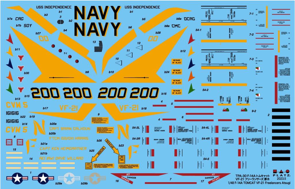 ВМС США Tomcat Фрилансеры Авиабаза Ацуги Пластиковая модель Platz/Italeri 1/48 F-14A VF-21 TPA-30