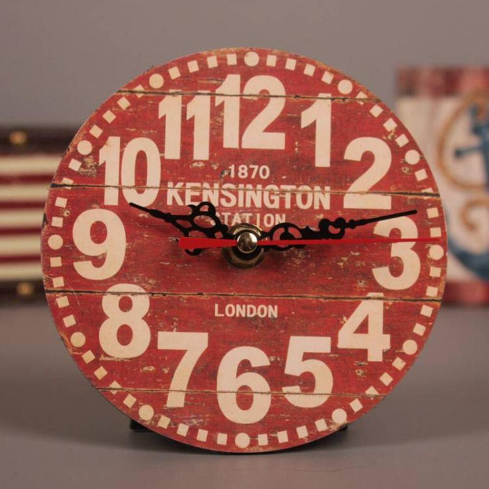 Деревянные часы из МДФ, покрытые бумагой, настольные часы, креативные настенные часы для гостиной