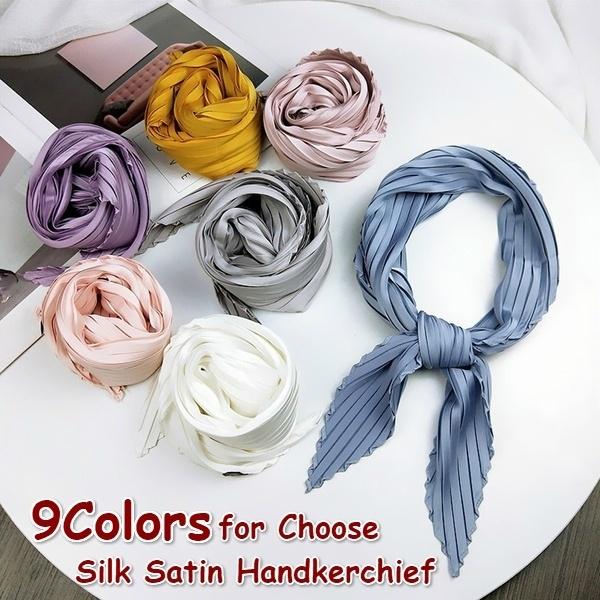 New Fashion Women Decoration Fashion Silk Satin Handkerchief Small Neck Scarf Square Scarf