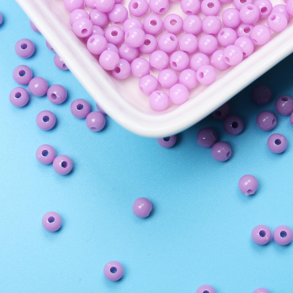 Творческий браслет ожерелье круглые свободные бусины изготовление ювелирных изделий мини бусины 200 шт 4 мм DIY для однотонного кулона маленькие бусины