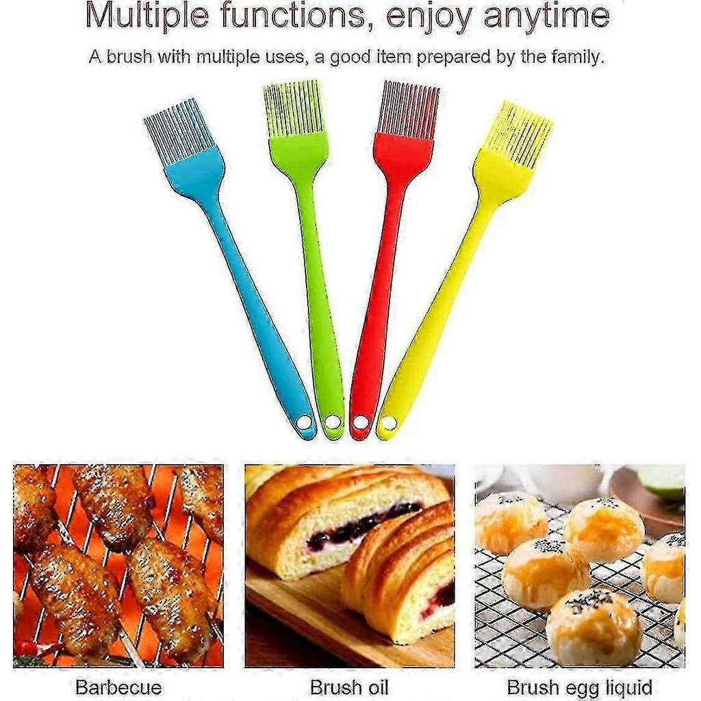 Pastry Basting Brush, Silicone Heat Resistant Sauce Butter Oil Baking Cooking Brush Silicone Brush Bbq Brush Silicone Brush Diy Baking Tool(4pcs Z
