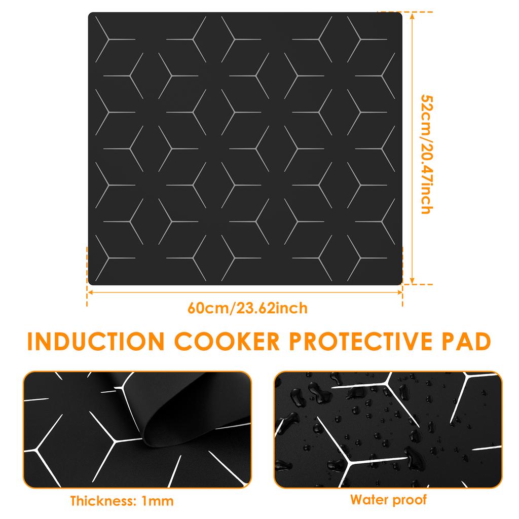 Induction Hob Protector Mat Silicone Induction Cooktop Scratch Cover Multipurpose Electric Stove Mat Cooktop Scratch Protector