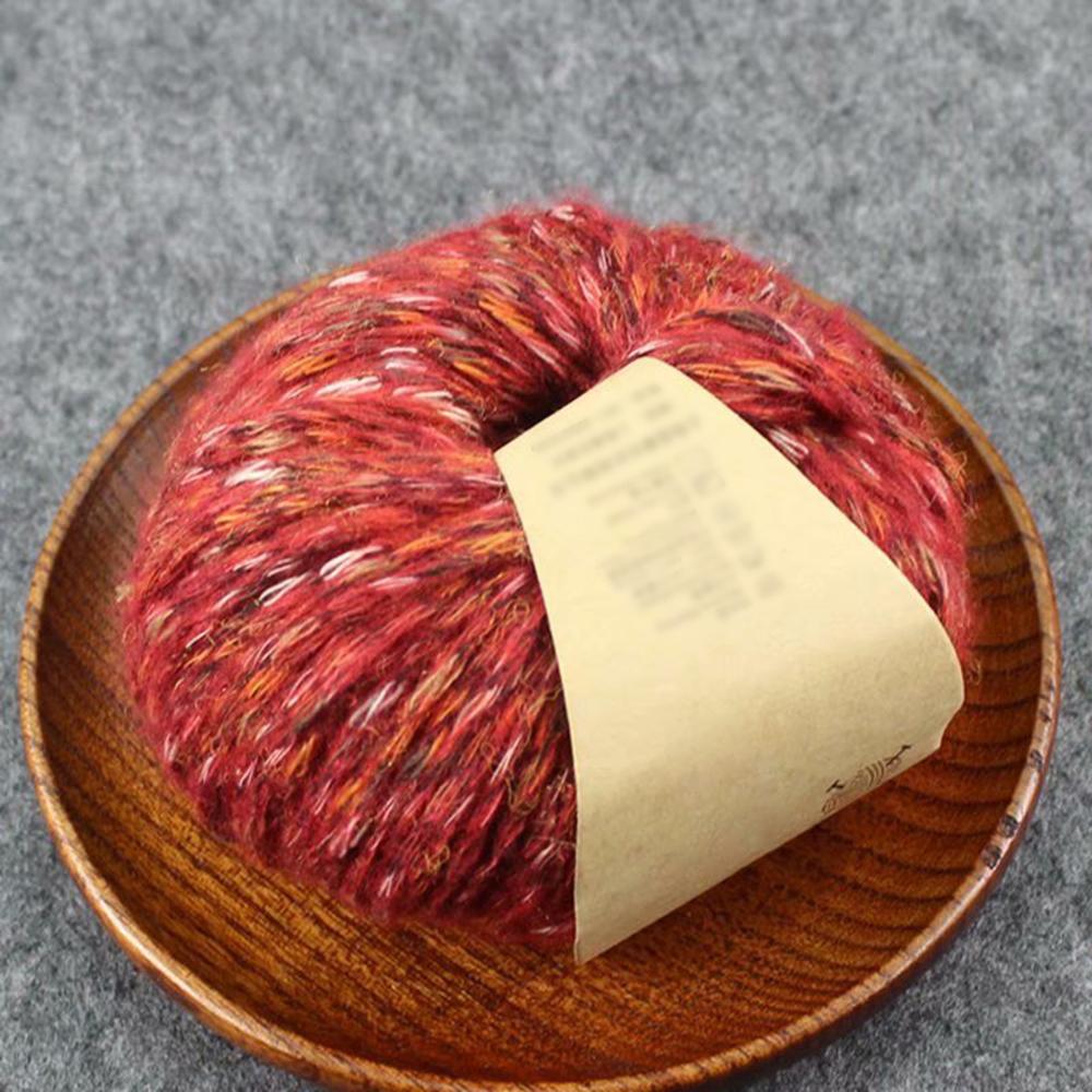 1pc Colorful Wool Thread Camel Fleece Flower Color Broken Dyeing Thread Weaving Scarf Coat Thread Mohair Stick Needle Thread